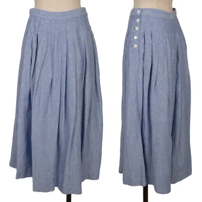 Mademoiselle NON NON Linen Pleats Skirt