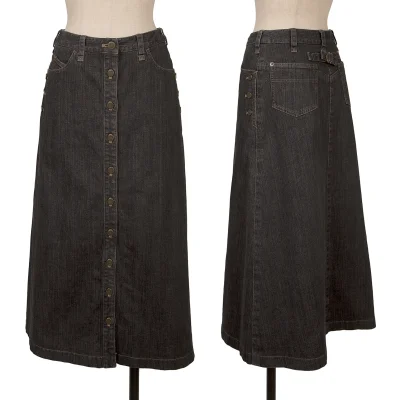 Mademoiselle NON NON Front Button Denim Skirt