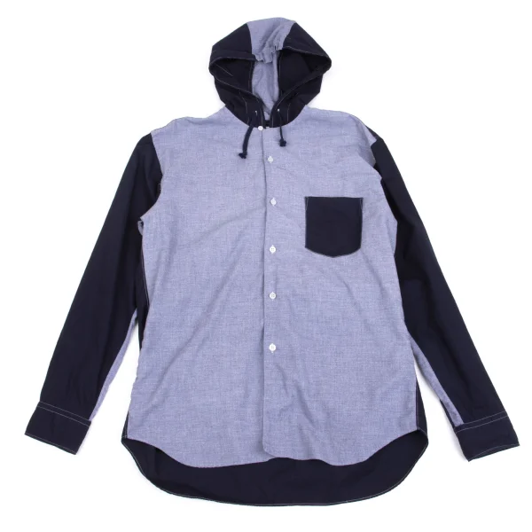 COMME des GARCONS SHIRT Switching Dyed Hoodie Shirt Navy S K-160858_001
