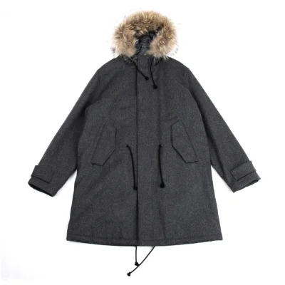 Paul Smith PS Padded Quilt Lining Raccoon Fur Coat