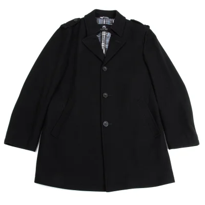 BURBERRY BLACK LABEL Cashmere Blended Wool Coat