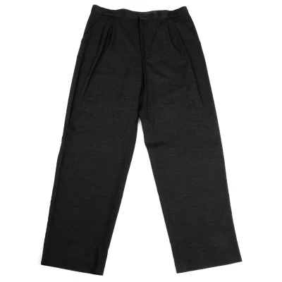GIANNI VERSACE Pin Head Wool Tuck Pants