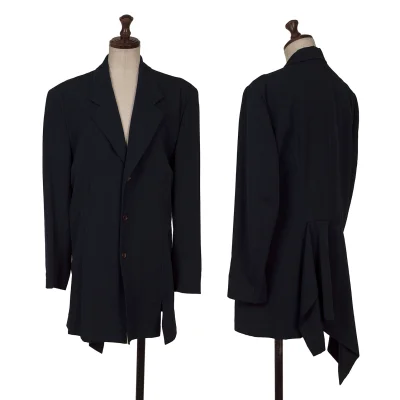 COMME des GARCONS Wool Back Hem Drape Jacket