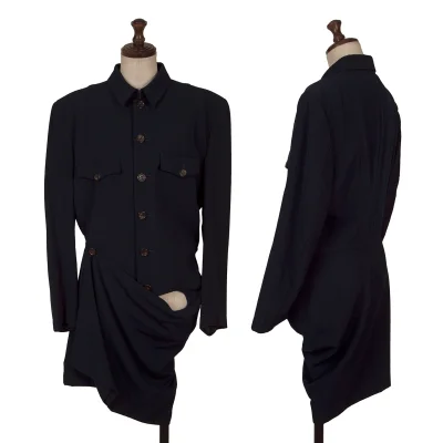 COMME des GARCONS Wool Hem Wrap Design Jacket