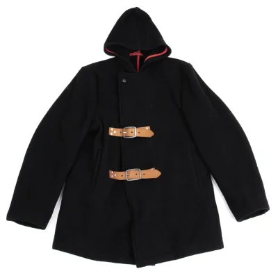 Schott Belt Melton Hooded Half Coat