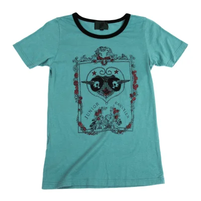 JUNIOR GAULTIER Floral Angel Frame Printed Ringer T-shirt