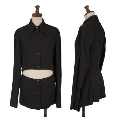 Jean Paul GAULTIER FEMME Rayon Blend Cutting Design Shirt