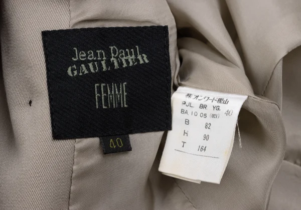 Jean Paul GAULTIER FEMME Scarf-collar Design Jacket K-160899_019