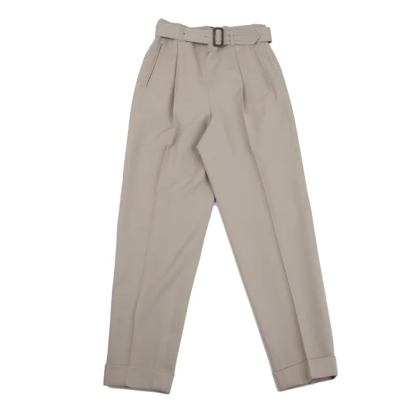 Jean Paul GAULTIER FEMME Belted Wool Pants Beige 40 K-160900_001