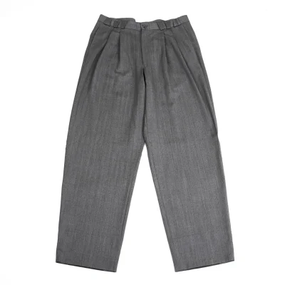 Unbranded Wool Design Woven Tuck Tapered Pants