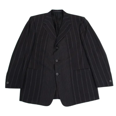 GIANNI VERSACE COUTURE Wool Poly Stripe Stitch Jacket
