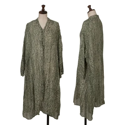 JURGEN LEHL Babaghuri Silk Linen Woven Printed Dolman Long Shirt