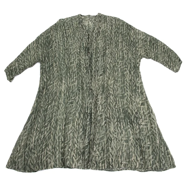 JURGEN LEHL Babaghuri Silk Linen Woven Printed Dolman Long Shirt K-160940_002