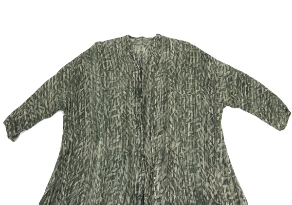 JURGEN LEHL Babaghuri Silk Linen Woven Printed Dolman Long Shirt K-160940_003