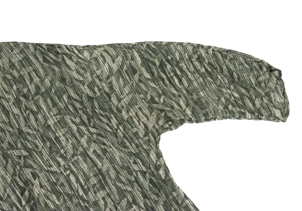 JURGEN LEHL Babaghuri Silk Linen Woven Printed Dolman Long Shirt K-160940_006