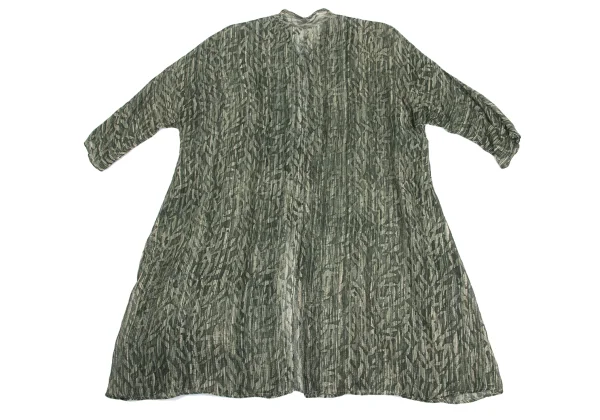 JURGEN LEHL Babaghuri Silk Linen Woven Printed Dolman Long Shirt K-160940_010