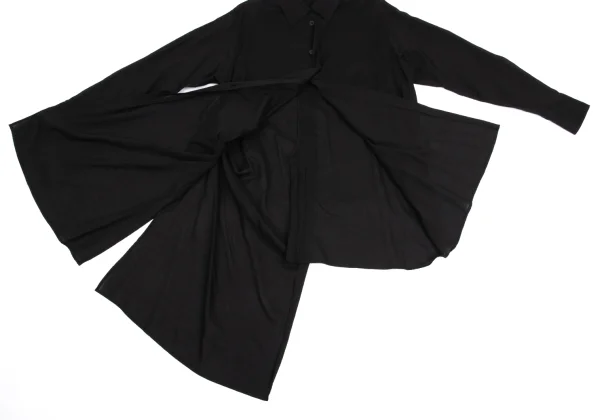 Yohji Yamamoto FEMME Draped Asymmetry Shirt K-160942_010