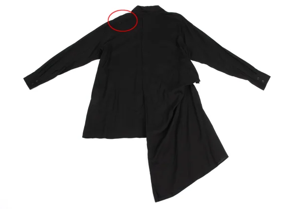 Yohji Yamamoto FEMME Draped Asymmetry Shirt K-160942_011