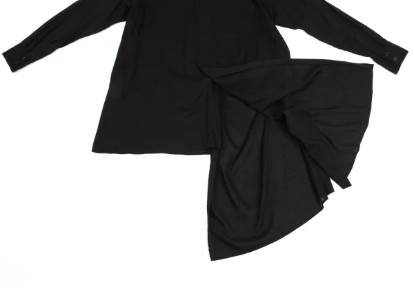 Yohji Yamamoto FEMME Draped Asymmetry Shirt K-160942_014