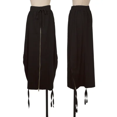 gomme Stretch Zip Design Skirt