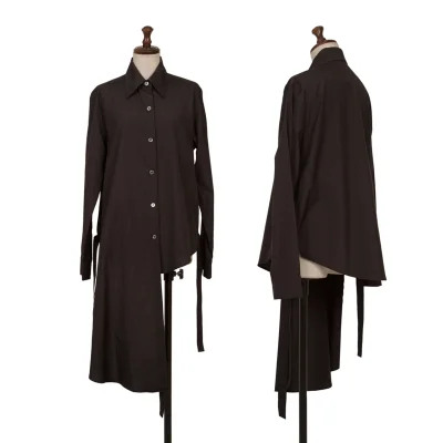 LIMI feu Asymmetry Hem Belt Design Shirt