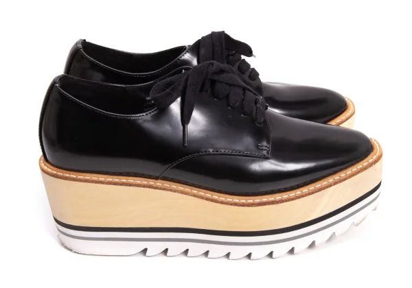 Jeffrey Campbell Shark-sole Platform Leather Shoes K-160957_007