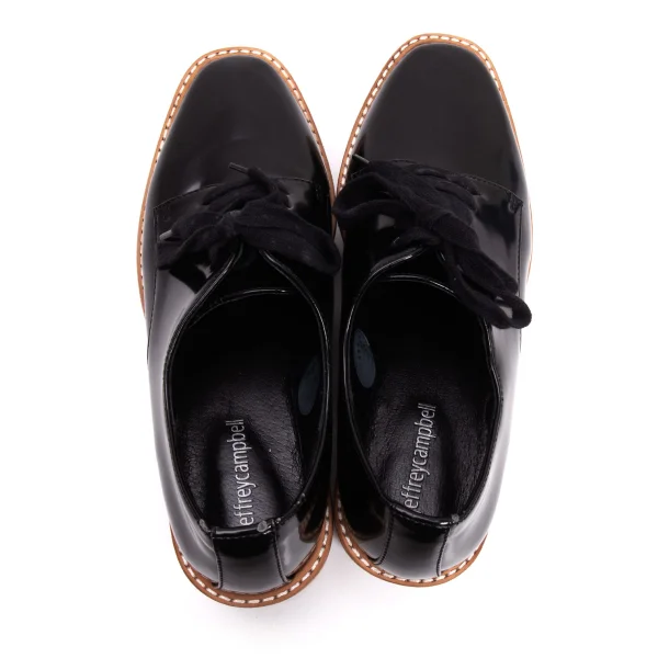 Jeffrey Campbell Shark-sole Platform Leather Shoes K-160957_010