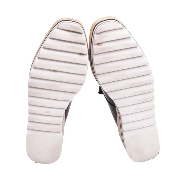 Jeffrey Campbell Shark-sole Platform Leather Shoes K-160957_016