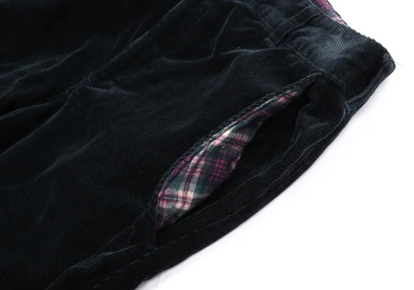 Mademoiselle NON NON Checkered Lining Corduroy Pants K-160963_004