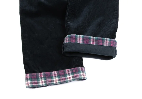 Mademoiselle NON NON Checkered Lining Corduroy Pants K-160963_007
