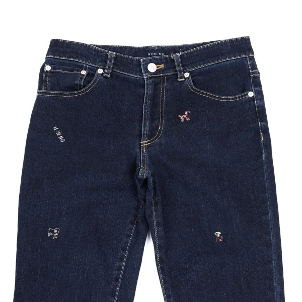NON NO Animal Point Embroidered Slim Jeans K-160966_002