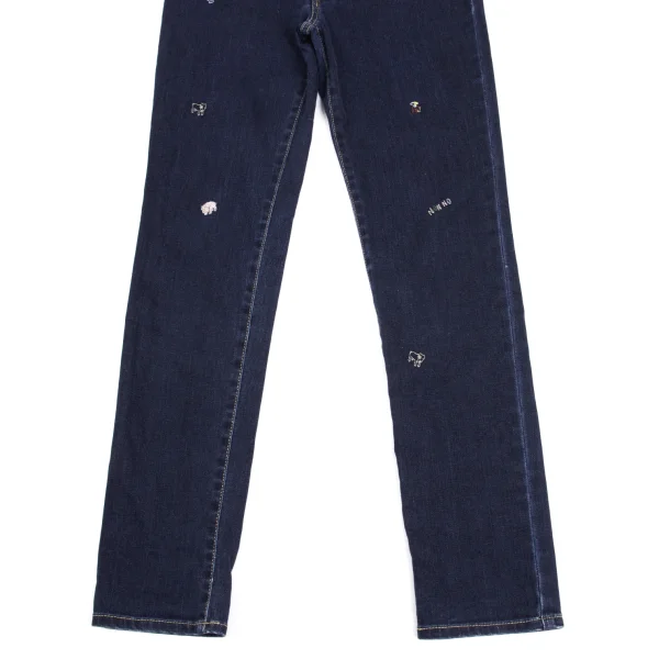 NON NO Animal Point Embroidered Slim Jeans K-160966_009