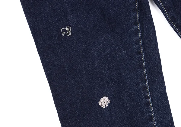 NON NO Animal Point Embroidered Slim Jeans K-160966_010