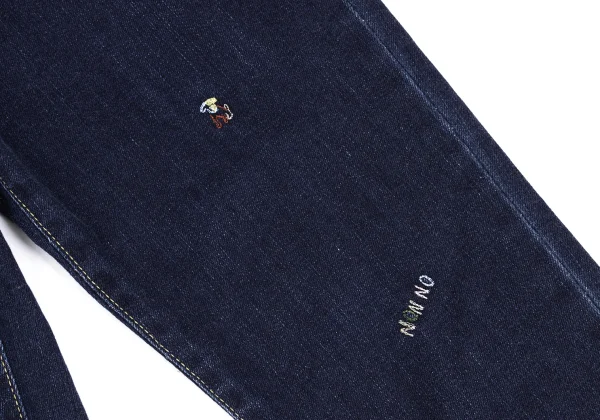 NON NO Animal Point Embroidered Slim Jeans K-160966_011