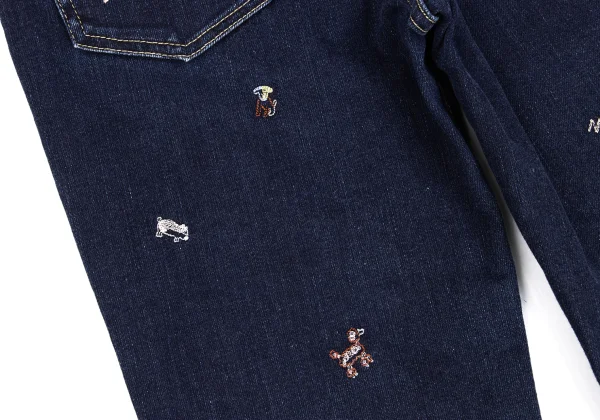 NON NO Animal Point Embroidered Slim Jeans K-160966_016