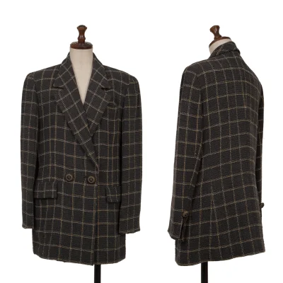 Christian Dior Wool Poly Check Jacket