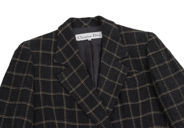 Christian Dior Wool Poly Check Jacket K-160968_003