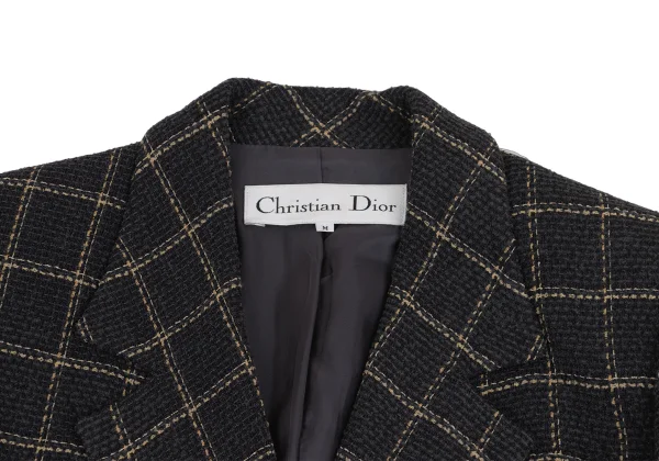 Christian Dior Wool Poly Check Jacket K-160968_004
