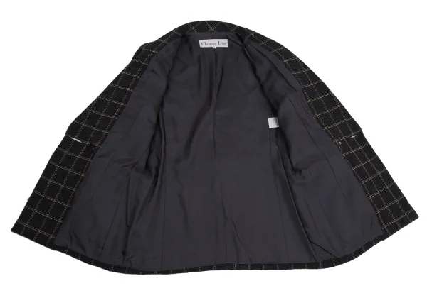 Christian Dior Wool Poly Check Jacket K-160968_012