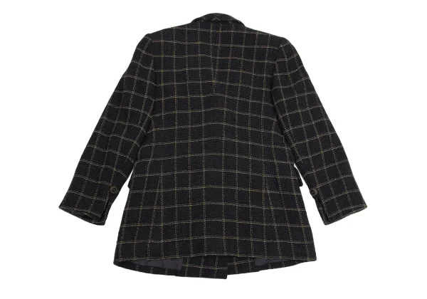Christian Dior Wool Poly Check Jacket K-160968_013