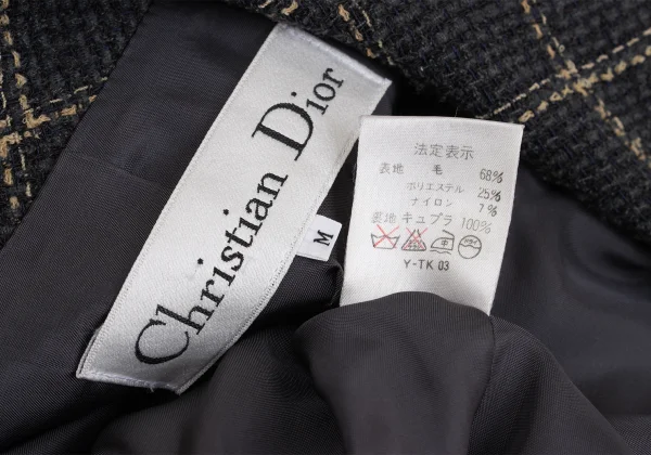 Christian Dior Wool Poly Check Jacket K-160968_016