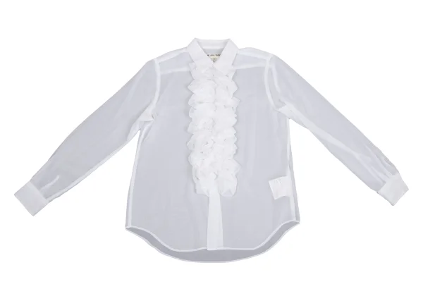 COMME des GARCONS Poly Front Frills Decorated Blouse K-160972_002