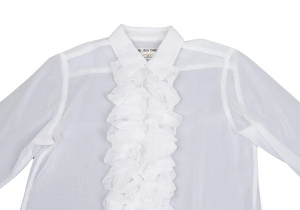 COMME des GARCONS Poly Front Frills Decorated Blouse K-160972_003