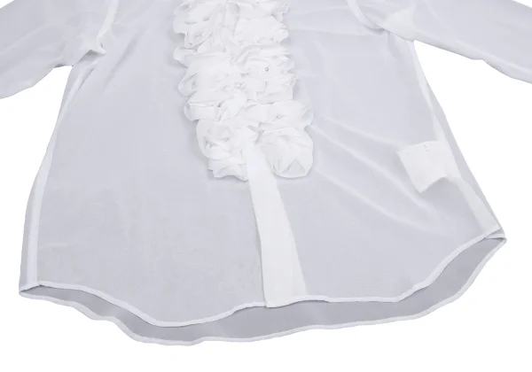 COMME des GARCONS Poly Front Frills Decorated Blouse K-160972_009