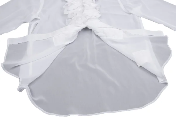 COMME des GARCONS Poly Front Frills Decorated Blouse K-160972_010