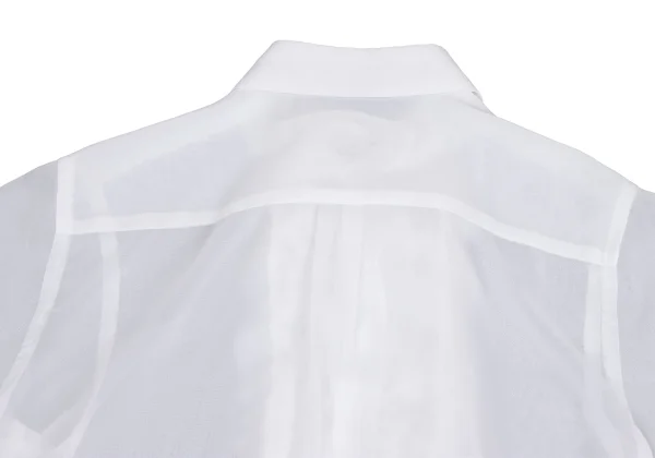 COMME des GARCONS Poly Front Frills Decorated Blouse K-160972_012