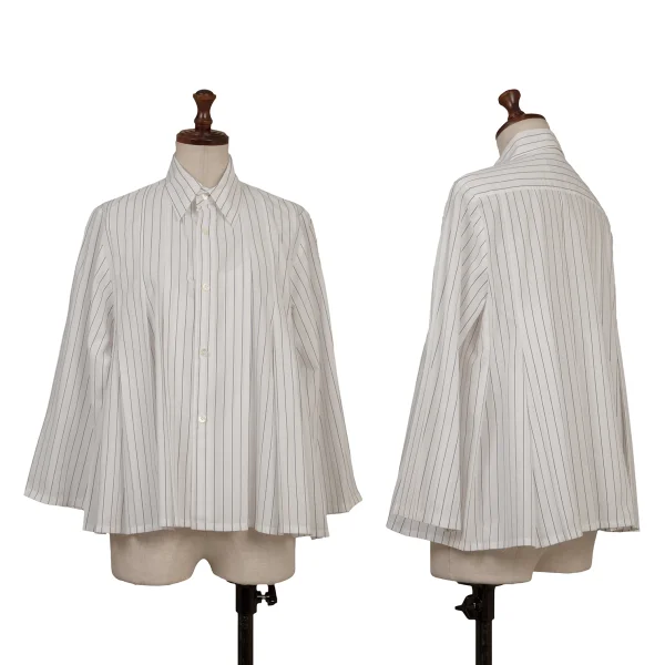 tricot COMME des GARCONS Cotton Tuck Stripe Shirt White M K-160973_001