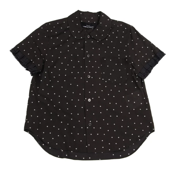 tricot COMME des GARCONS 半袖 ブラウス 変形 フリル トリココムデギャルソンtricot COMME des GARCONS フリル袖切替