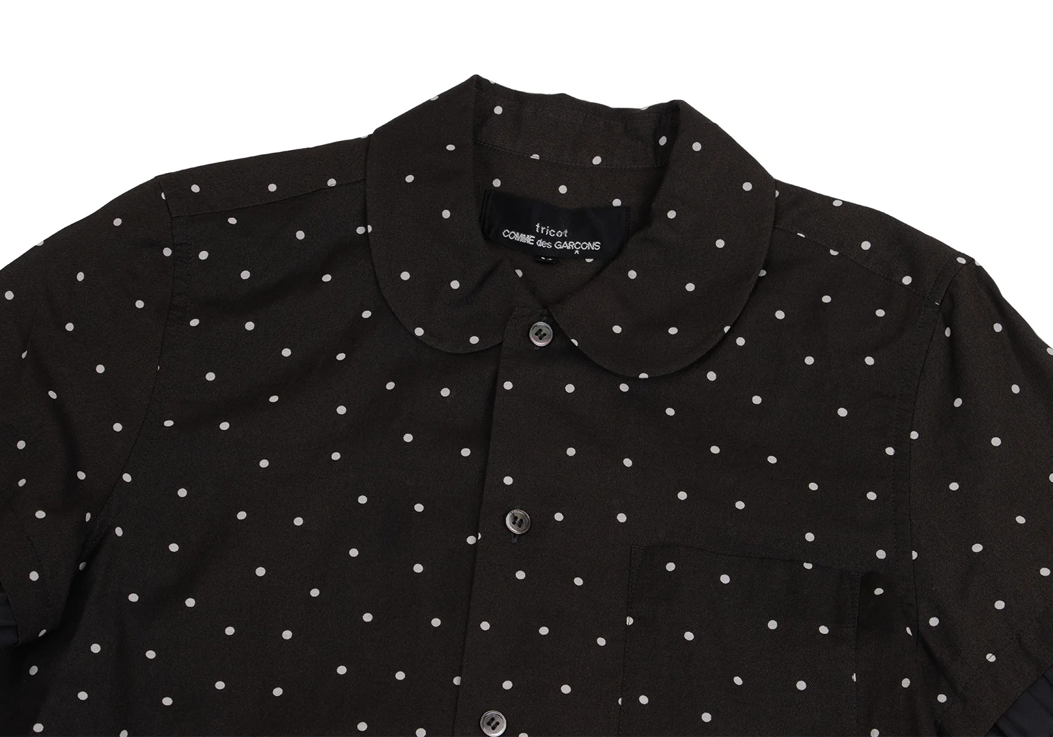 COMME des GARÇONS tricot ドット柄半袖シャツ tricot COMME des GARCONS ドット柄 シャツ ブラウス М - メルカリ