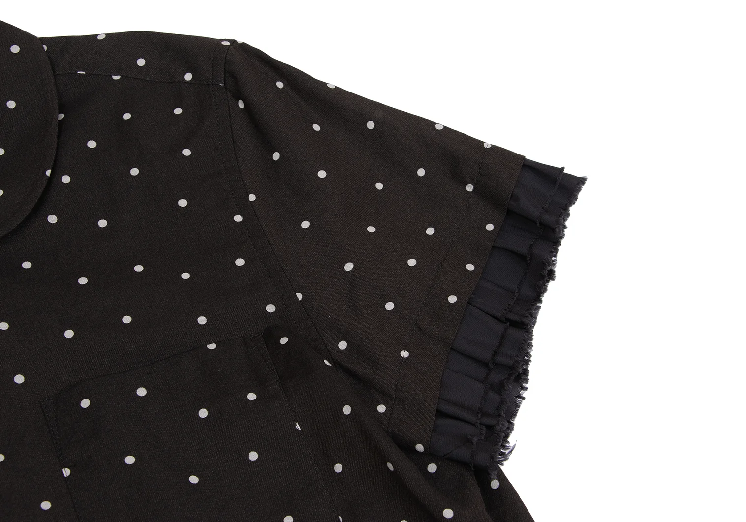 トリココムデギャルソン黒半袖ブラウス　サイズXS コムデギャルソンCOMME des GARCONS Tシャツドッキングクルー